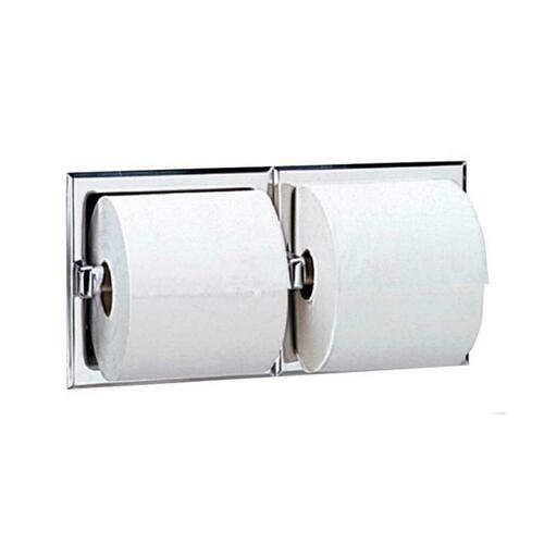 Bobrick B6977 Toilet Tissue Dispenser, 2 Rolls, Mounting Clamp, Satin Finish