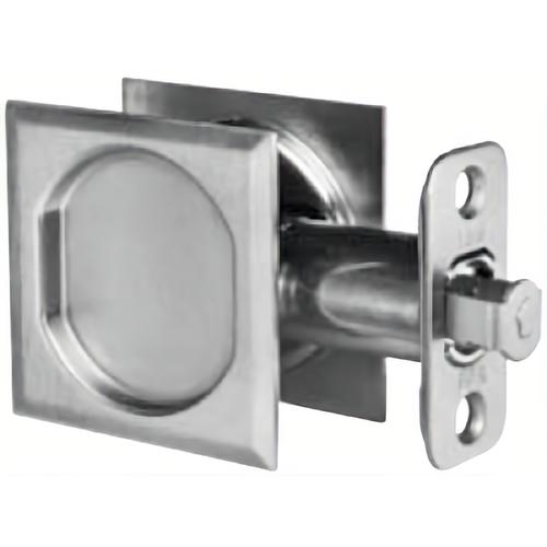Yale 10PD PDSQ 619-ISO Passage Pocket Door Lock, 2-3/8in Backset, Satin Nickel 619/us15