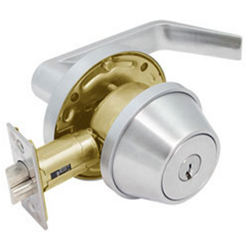 Cal-Royal XP-T360-05-US26D 2-3/4 BACKSET Gate Lock Deadbolt x Lever, 2-3/4