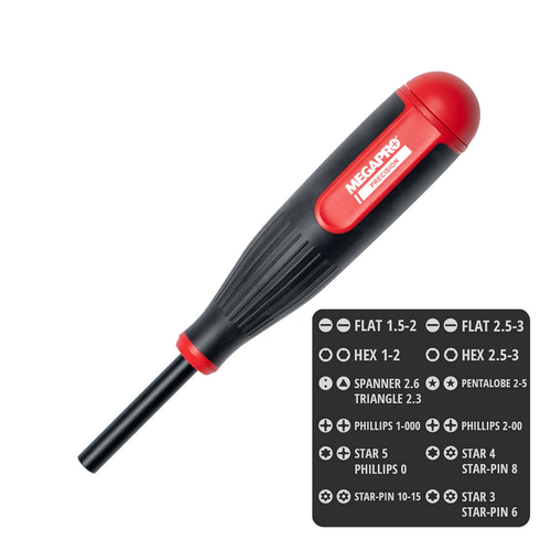 Megapro 251-PRECISION 24-in-1 Multi-Bit Screwdriver - Carded with UPC