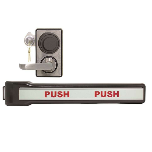 Lockmasters 10KPX10S2 High Security Type IV Exit Device with Kaba Mas X-10 Lock for Outswing Doors