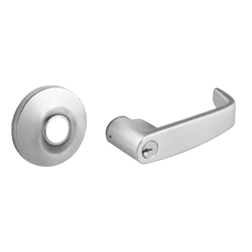 Sargent 286010G24LL26D Entry Cylindrical Lock Grade 1 with L Lever with Large Format IC Prep and L Rose and ASA Strike Less Core Satin Chrome Finish