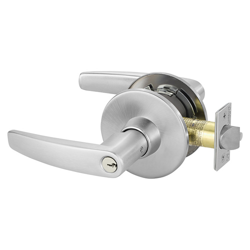 Sargent 28-11G24 LB 26D Entry Tubular Bored Lock Grade 1 with B Lever and L Rose with ASA Strike and LA Keyway Satin Chrome Finish