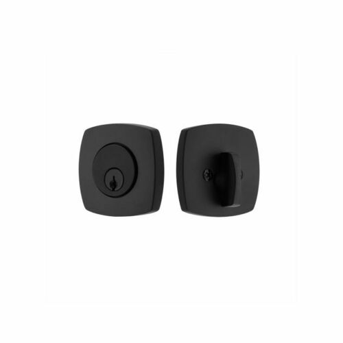 Emtek 8426US19 Urban Modern Single Cylinder Deadbolt Flat Black Finish